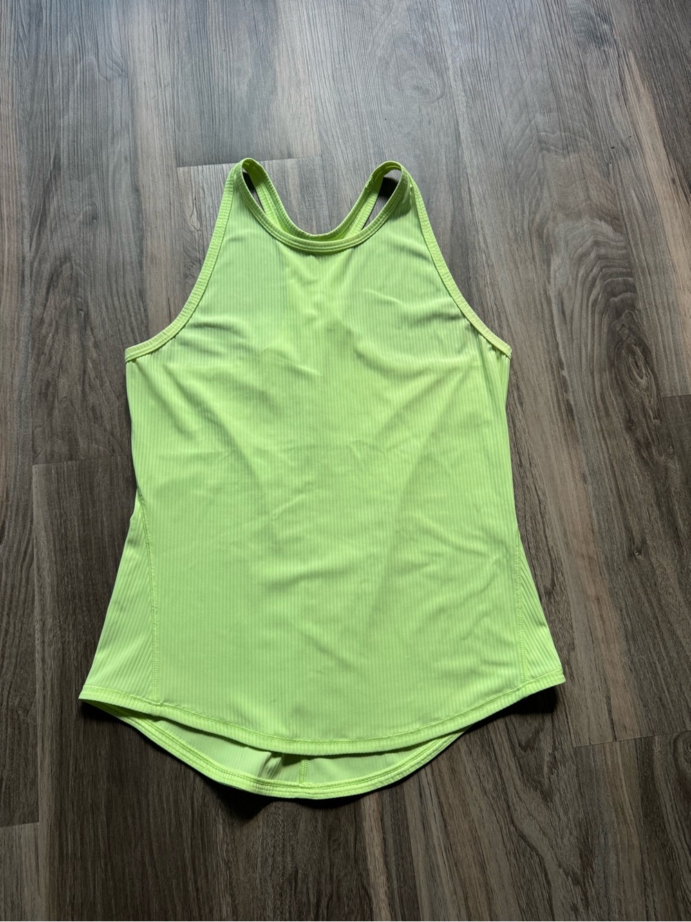 lululemon athletica Neon Lime Ribbed Racerback Tank